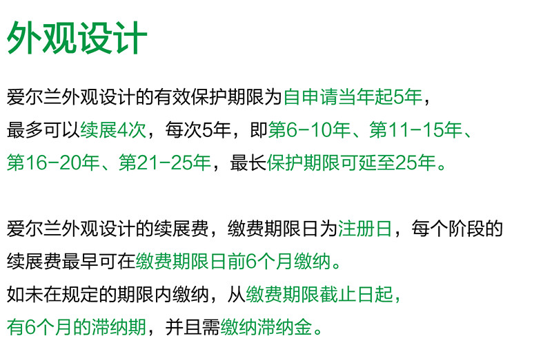 【海外】愛(ài)爾蘭專(zhuān)利年費及外觀(guān)設計續展制度