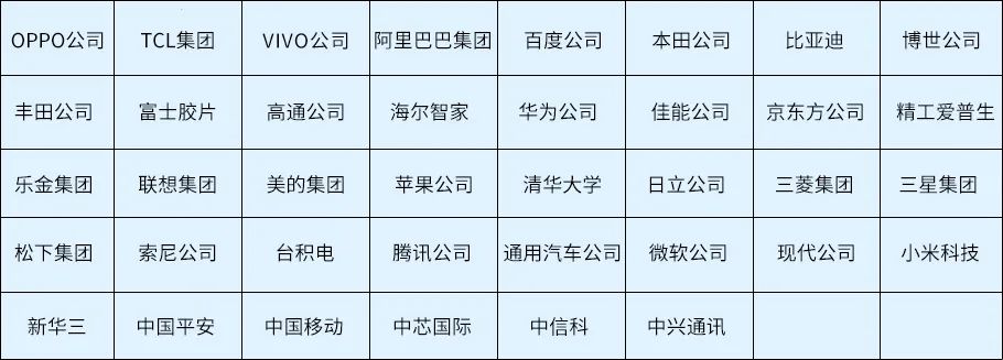 2023年度中國有效發(fā)明專(zhuān)利權利人排行榜