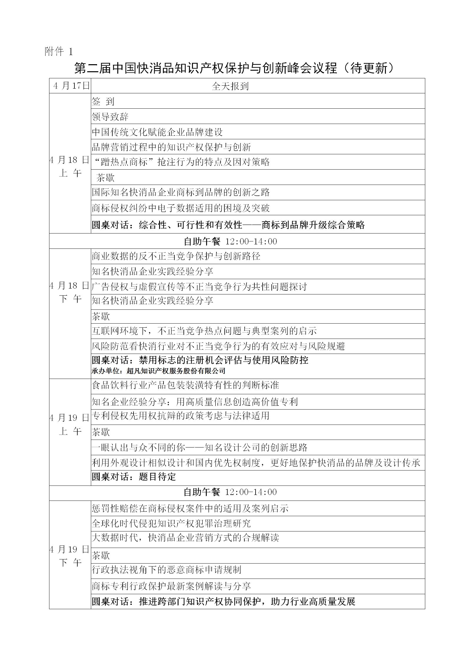第二屆中國快消品知識產(chǎn)權保護與創(chuàng  )新峰會(huì )將于2024年4月18-19日在北京舉辦！