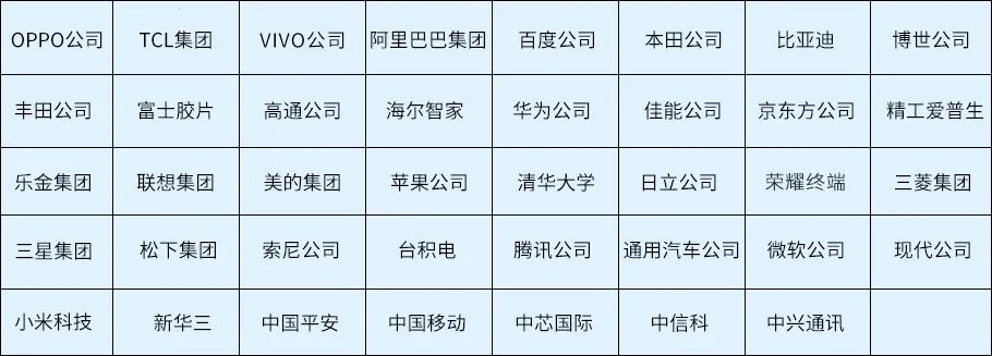 2024年度中國有效發(fā)明專(zhuān)利權利人排行榜（TOP100）